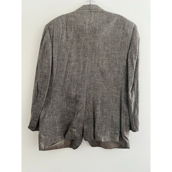 Vintage Burberry’s Silk Suit Jacket Blazer Limited Edition Brown Size 42 JL - Picture 8 of 9